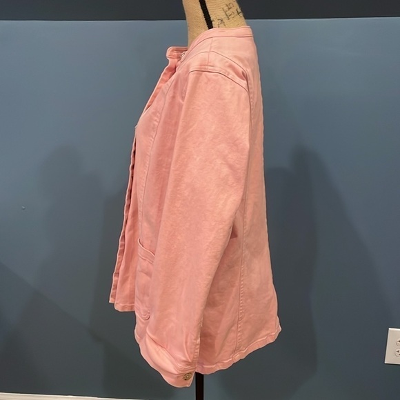Issac Mizrahi Live! Pink Denim Jacket Large - Picture 6 of 11